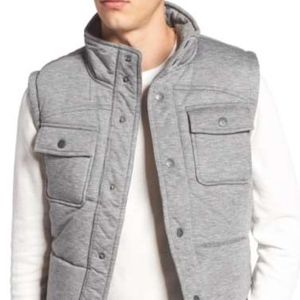 KANE & UNKE Heathered Jersey Vest in Charcoal - L